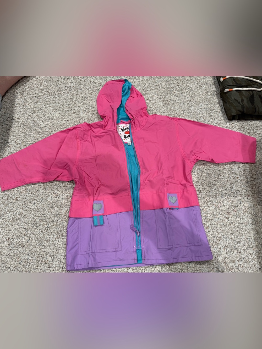 Wippette Pink, Purple & Teal Hooded Raincoat for Kids
